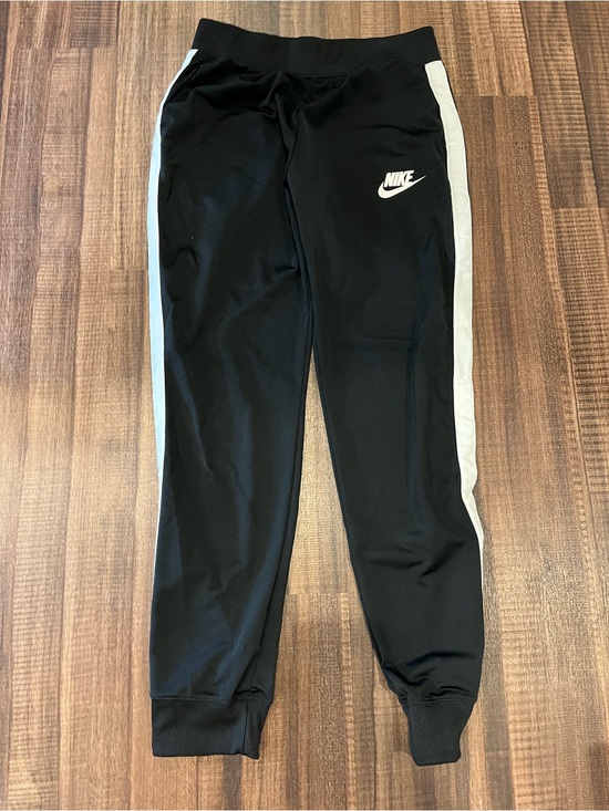 Nike Pants - Nike Black Track Joggers with White Side Stripes